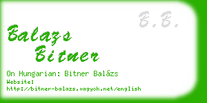 balazs bitner business card